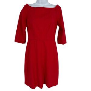 Ann Taylor Factory Elbow-Length Sleeves & Square Neck Sheath Dress Size 0